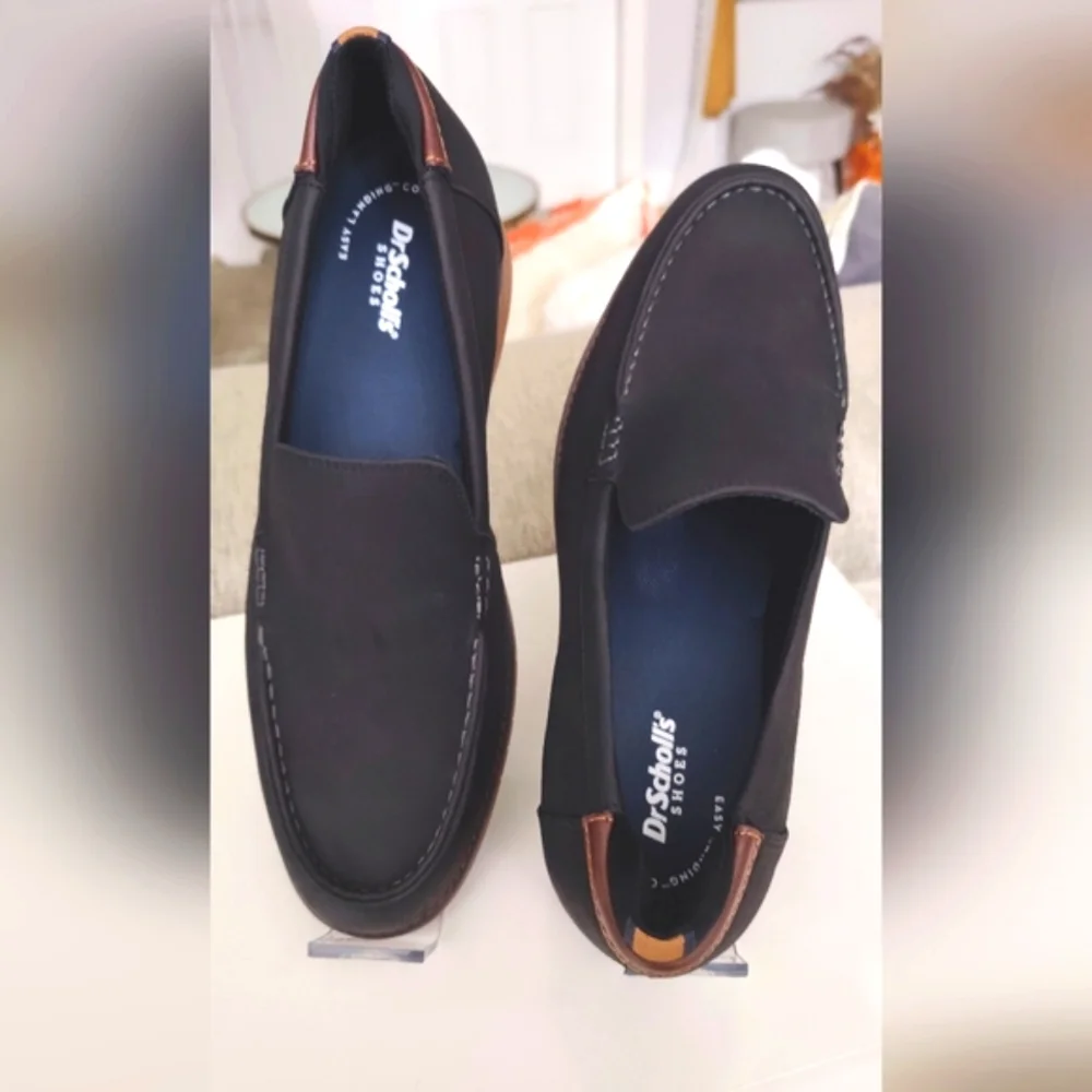 Dr.Scholl's Men's Moc Slip-on Loafers Shoes Ultra-Flexible Faux Leather Size10.5